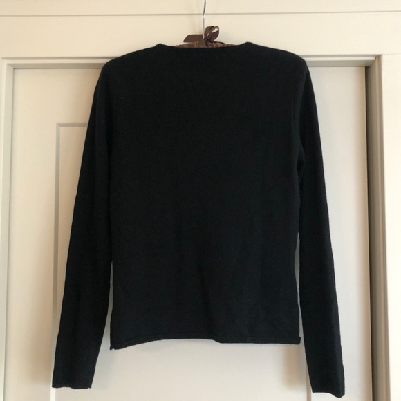 MAG by Magaschoni Black Cashmere Crewneck Sweater - Picture 2 of 4